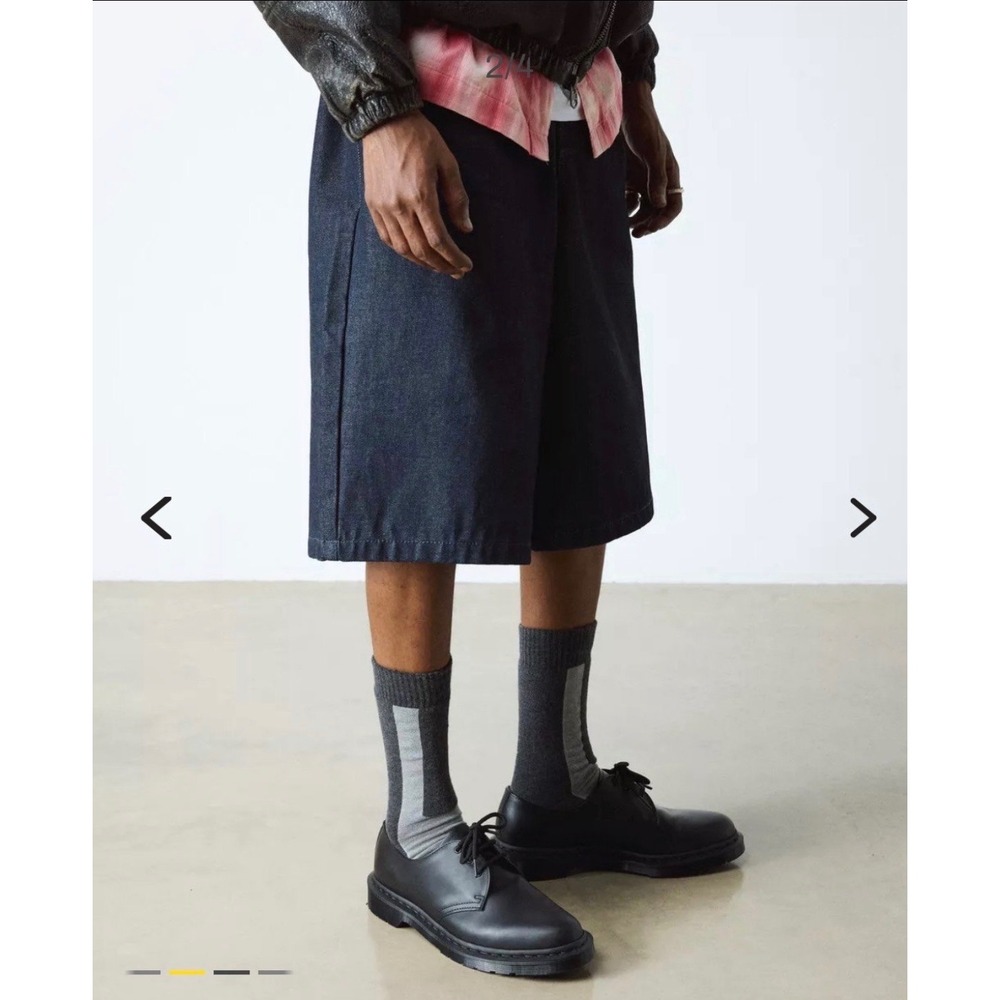 Dr. Martens Double Doc Sock Black Grey Striped‎ Crew Socks small Medium  New